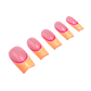 Peach French Tip Nails