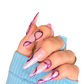 Pink Swirl Nails
