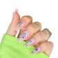 Press On Nails, 3D Nails, 3d Nail Art, Gem Nails, Silver Chrome Nails, Galaxy Nails