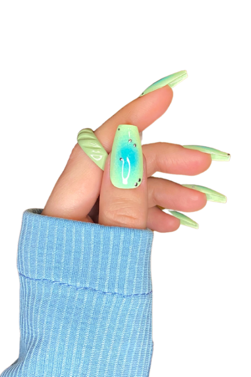 Green Aura Nails