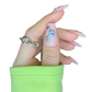 Press On Nails, 3D Nails, 3d Nail Art, Gem Nails, Silver Chrome Nails, Galaxy Nails