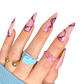 Pink Swirl Nails